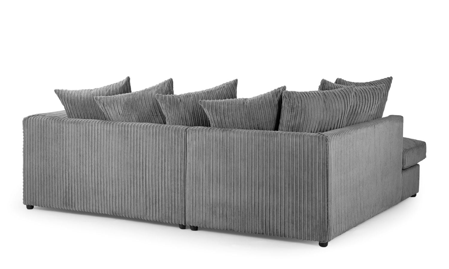 Harley Jumbo Sofa Grey Left Hand Facing Corner