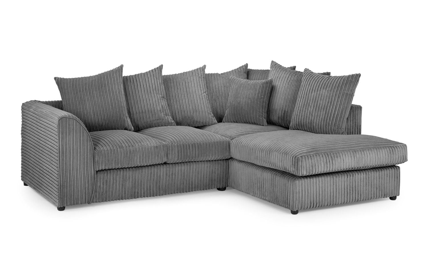Harley Jumbo Sofa Grey Right Hand Facing Corner