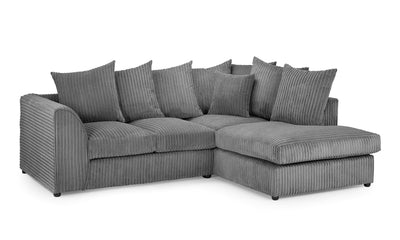 Harley Jumbo Sofa Grey Right Hand Facing Corner