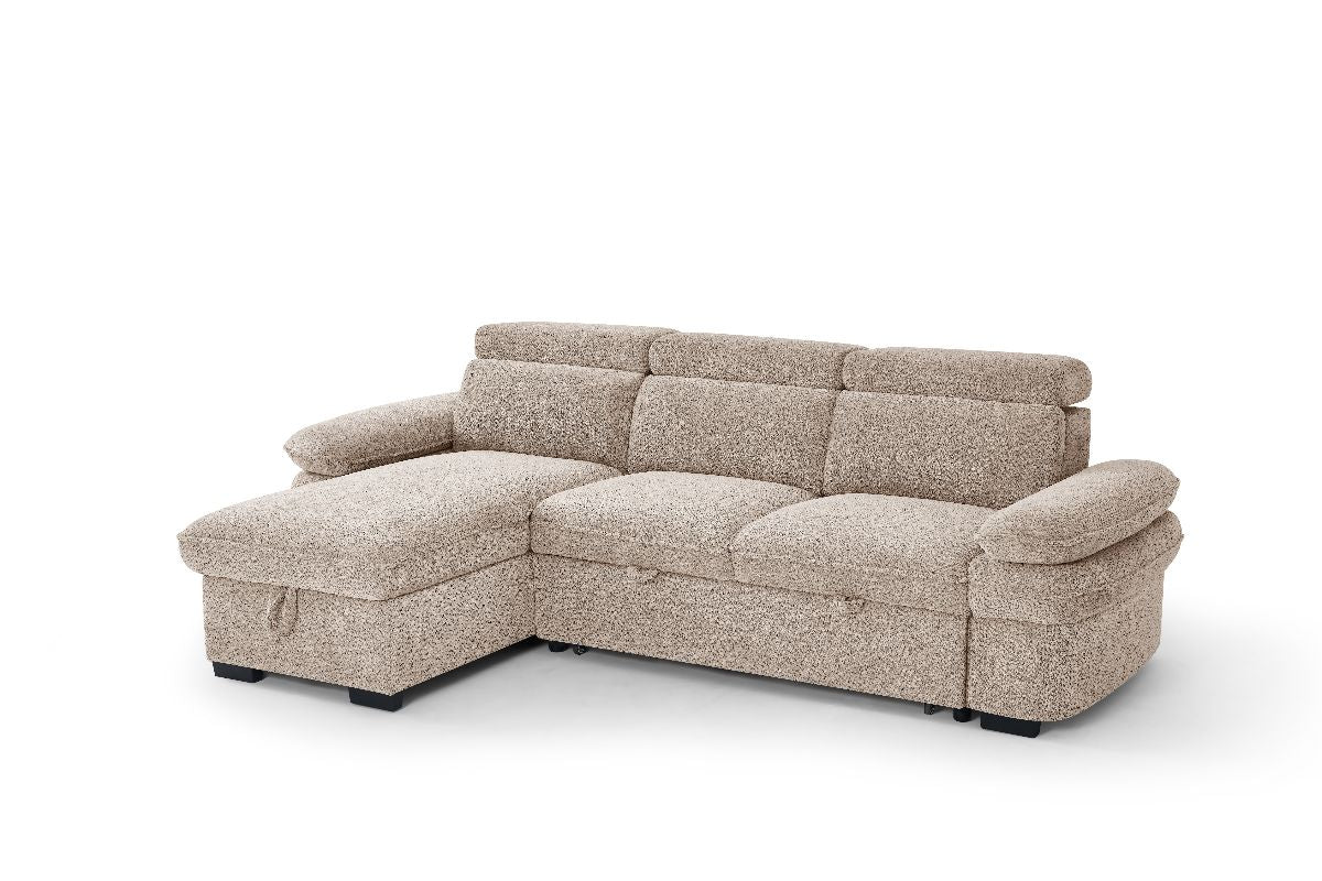 Hudson Sofabed Beige Universal Corner