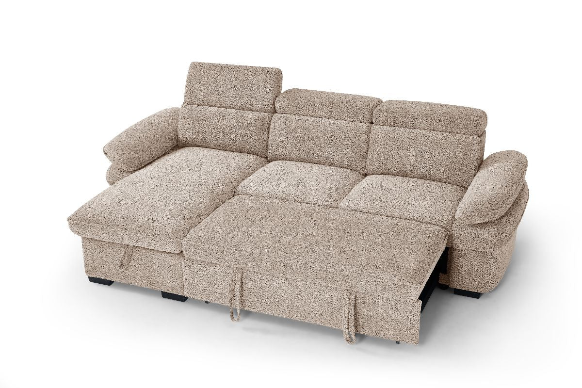 Hudson Sofabed Beige Universal Corner