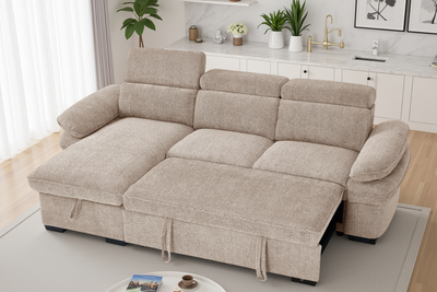 Hudson Sofabed Beige Universal Corner