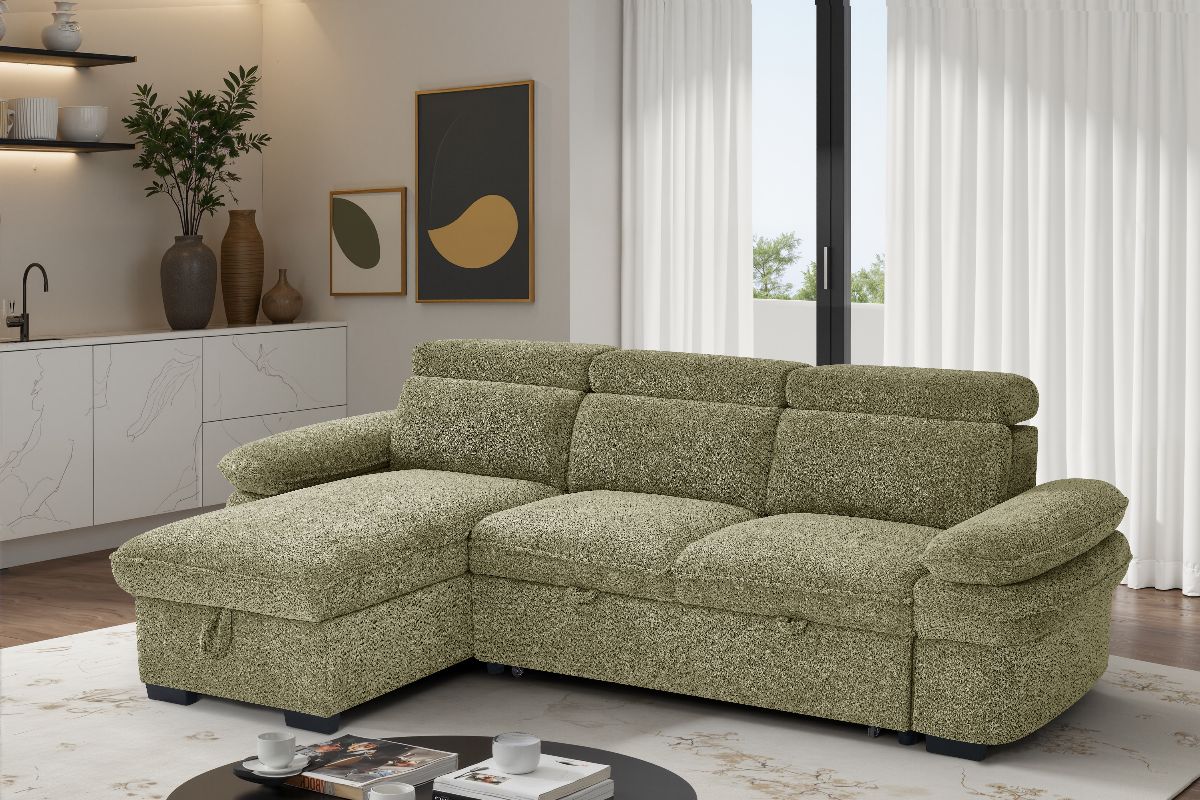 Hudson Sofabed Green Universal Corner