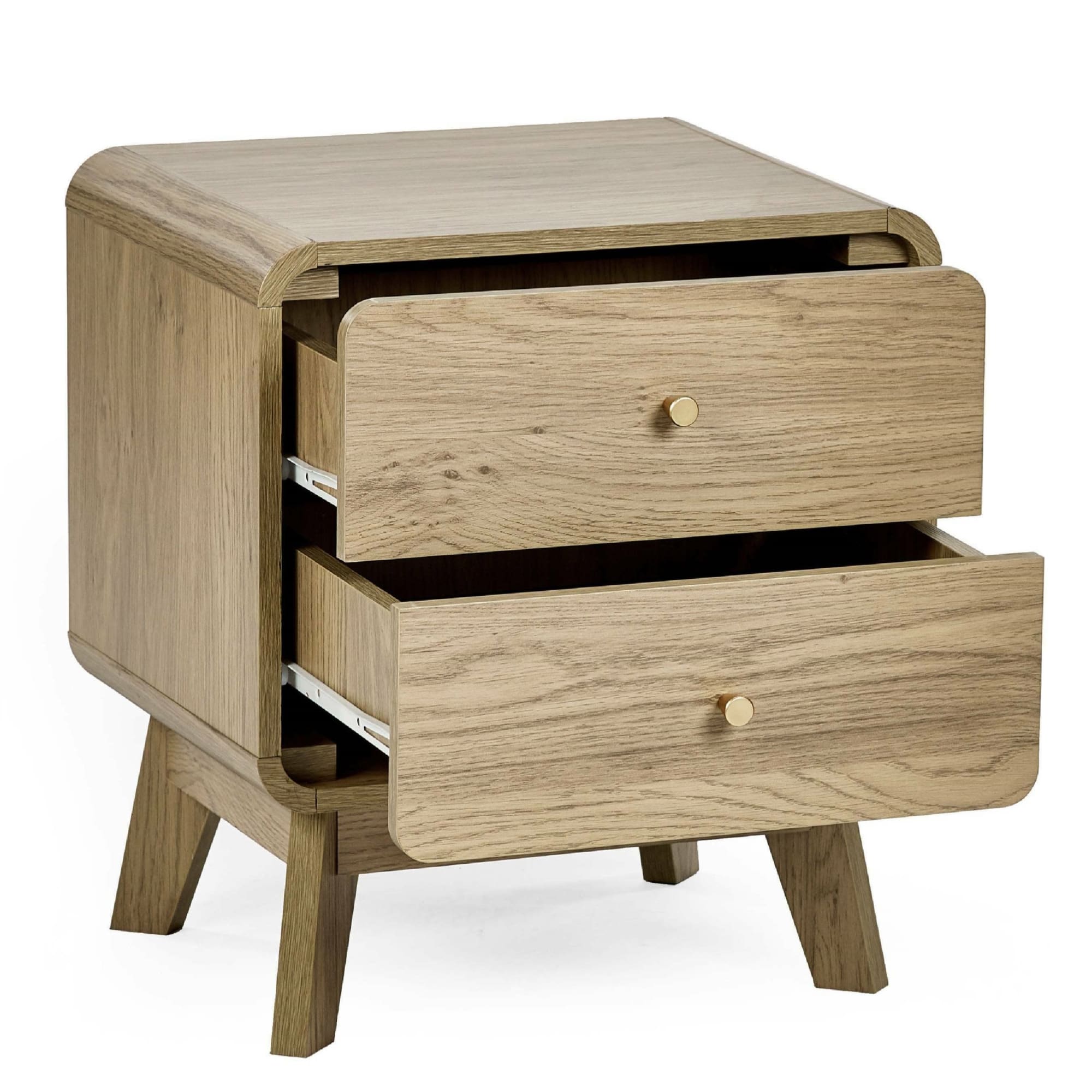 Ingrid 2 Drawer Bedside Oak