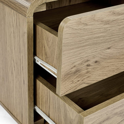 Ingrid 2 Drawer Bedside Oak