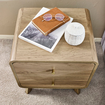 Ingrid 2 Drawer Bedside Oak