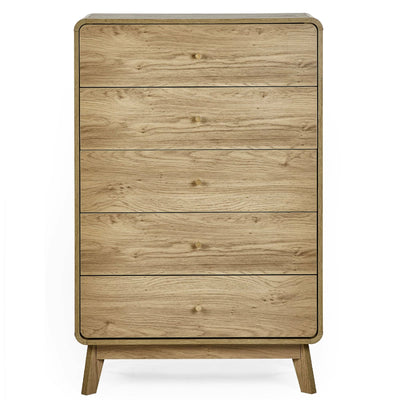 Ingrid 5 Drawer Chest Oak