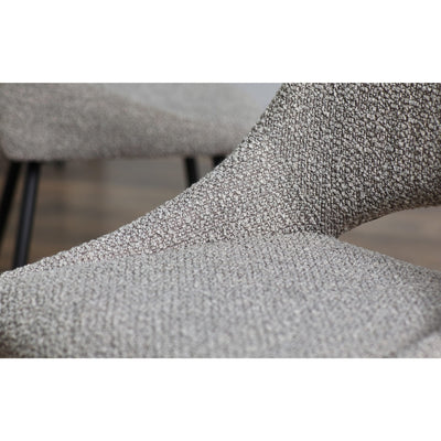 Set Of 2 Iris Boucle Dining Chairs - Grey