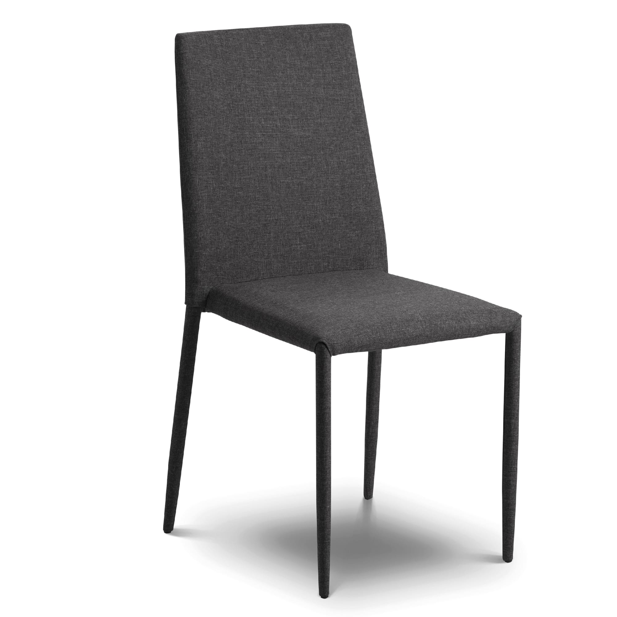 Set Of 4 Jazz Fabric Chairs Slate Grey