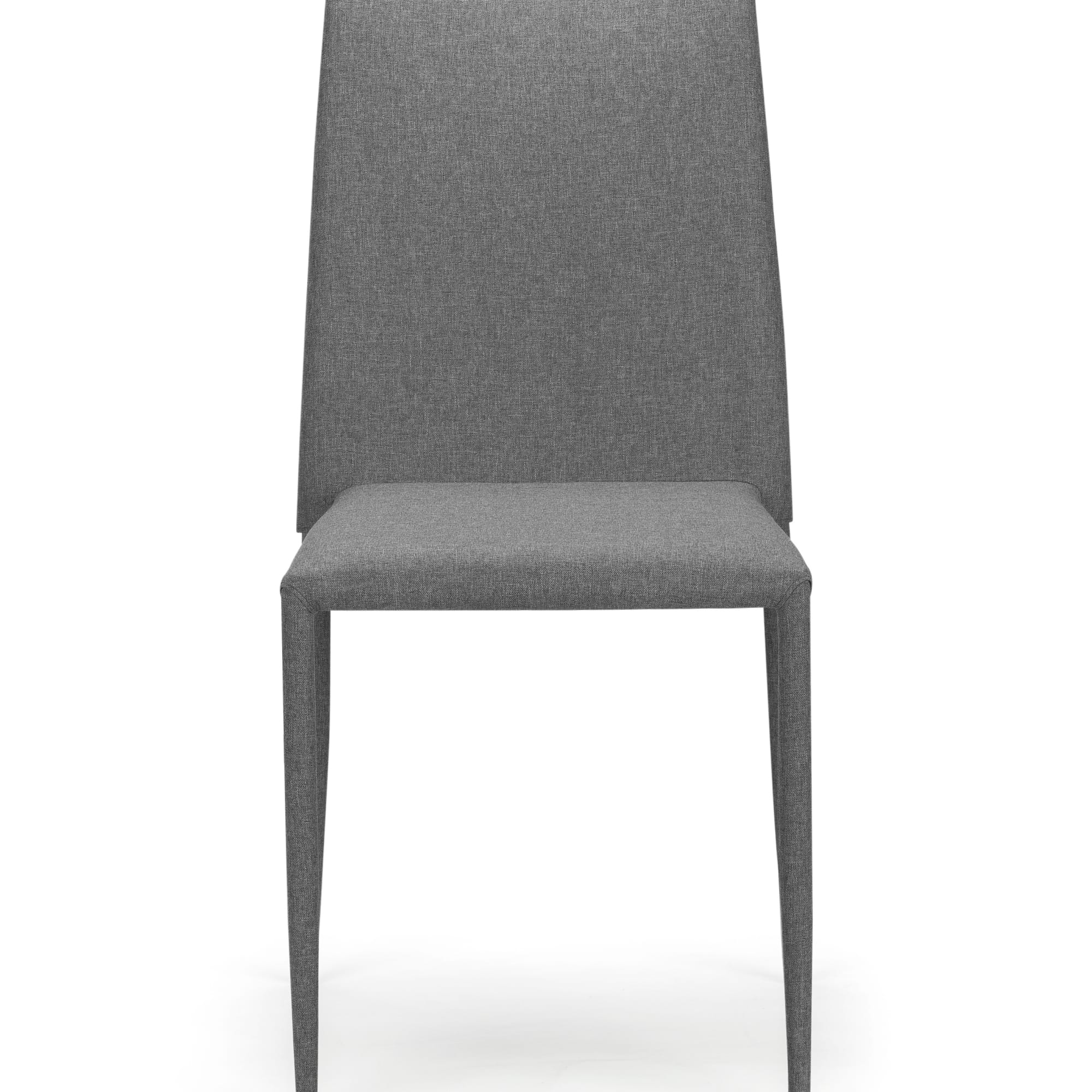 Set Of 4 Jazz Fabric Chairs Slate Grey