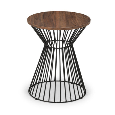 Jersey Round Wire Lamp Table - Walnut