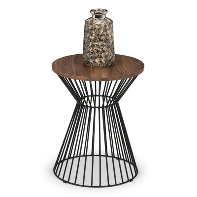Jersey Round Wire Lamp Table - Walnut
