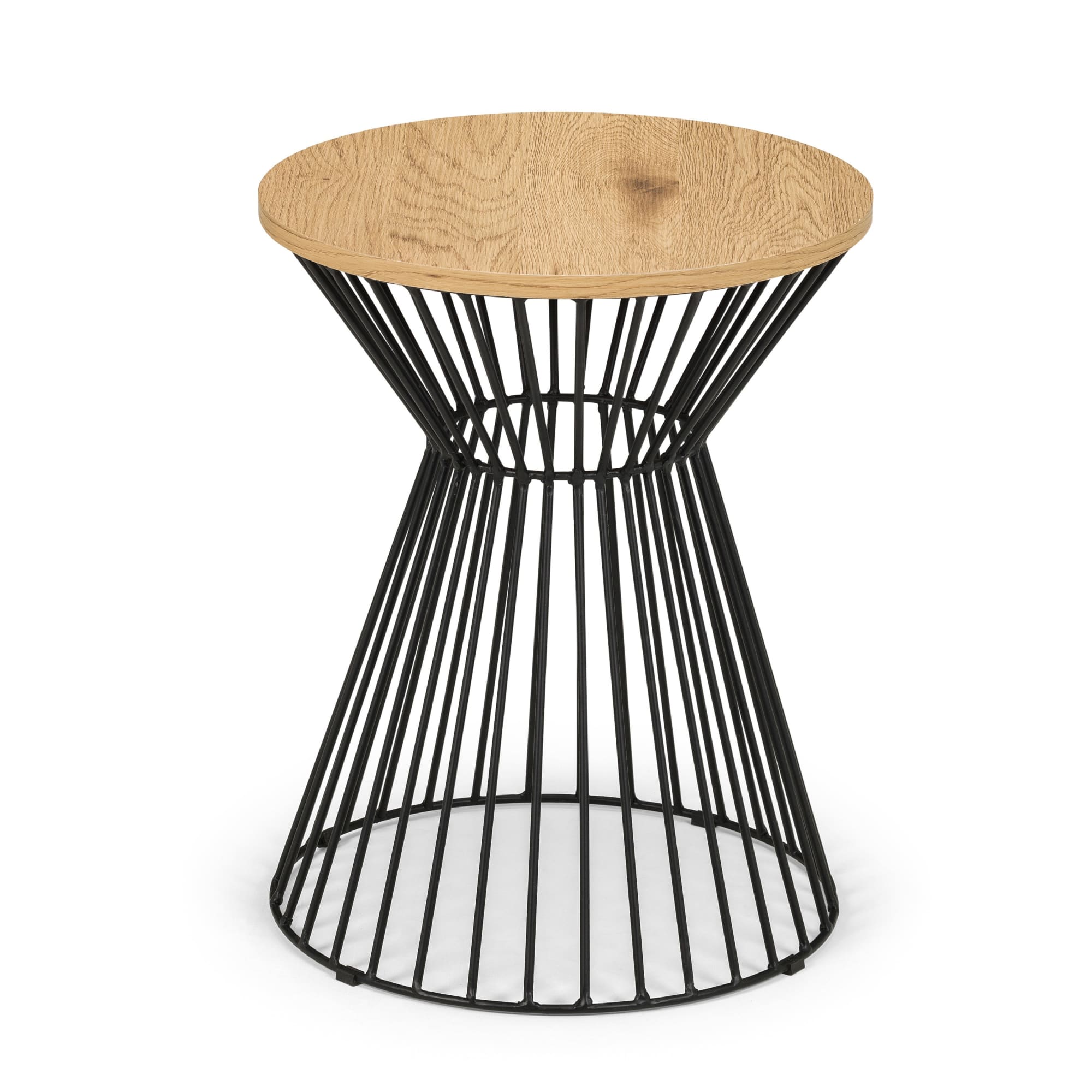 Jersey Round Wire Lamp Table - Euro Oak