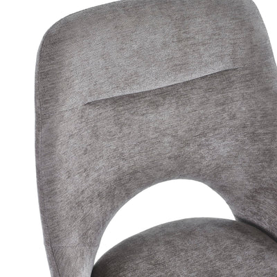 Jonah Set of 2 Grey Chenille Upholstered Dining Chairs