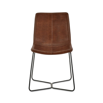 Joren Set of 2 Tan Brown PU Leather Dining Chairs