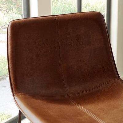 Set of 2 Joren Tan Brown PU Leather Bar Stools
