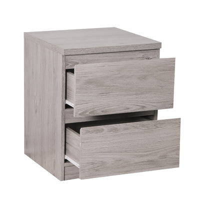 Jupiter 2 Drawer Bedside - Grey Oak