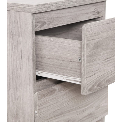 Jupiter 2 Drawer Bedside - Grey Oak