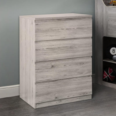 Jupiter 4 Drawer Chest- Grey Oak