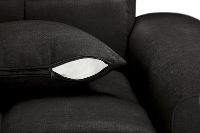 Jacob Sofa Black 4 Seater