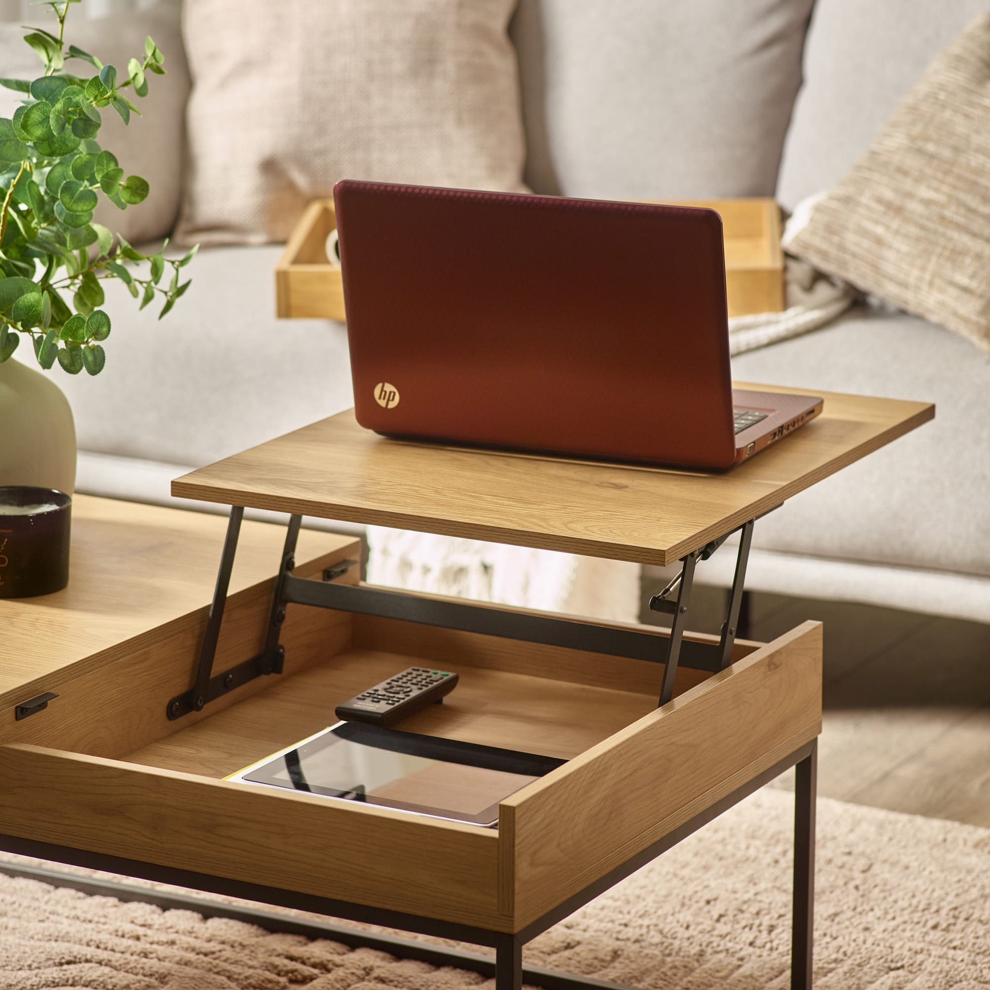 Kade 100cm Oak Effect Rectangular Storage Coffee Table