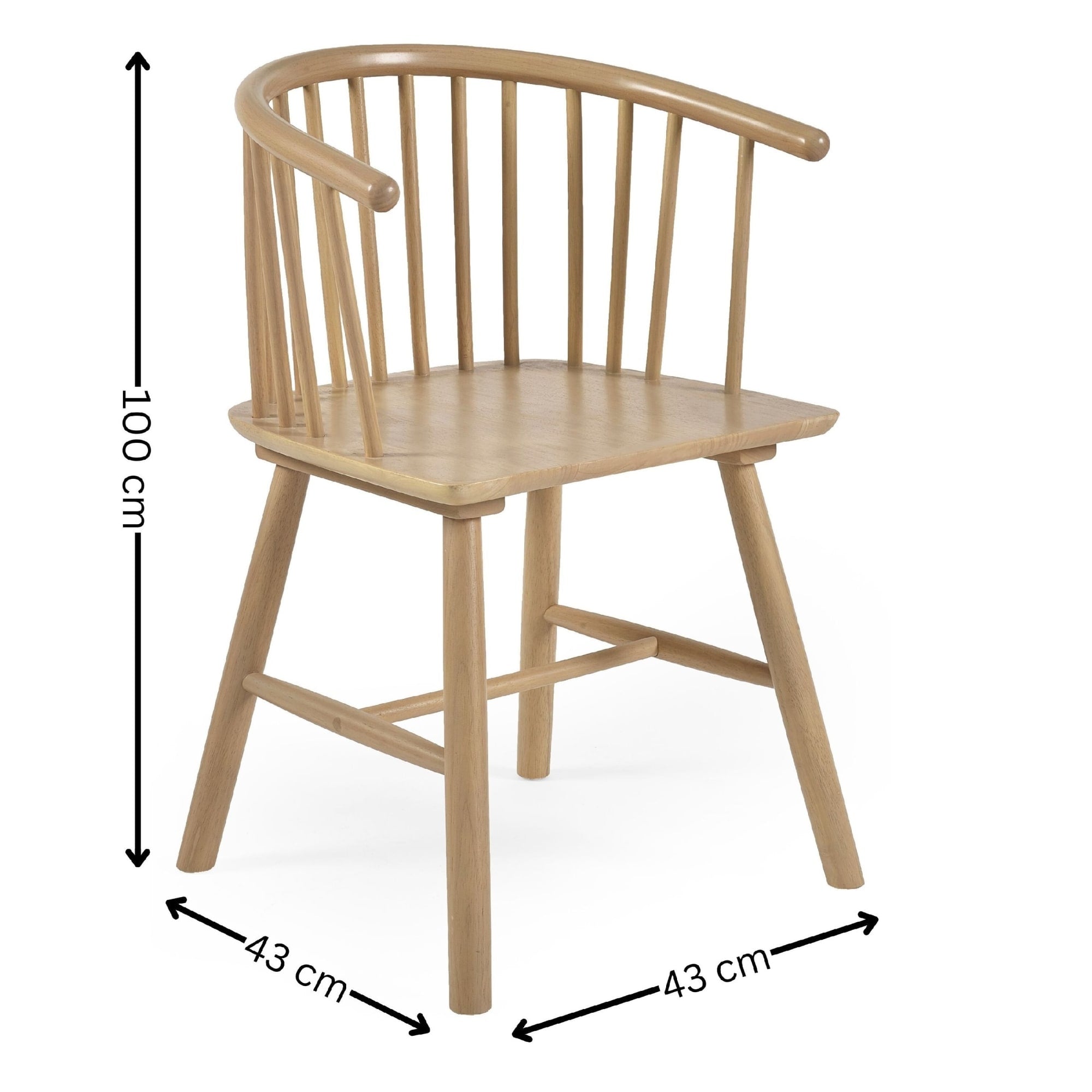 Set of 2 Kaito Oak Dining Chairs