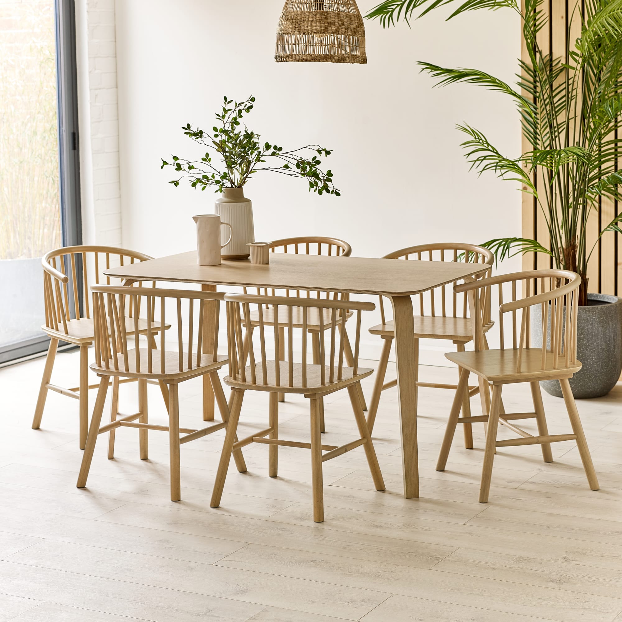 Set of 2 Kaito Oak Dining Chairs