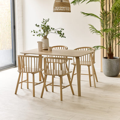 Set of 2 Kaito Oak Dining Chairs