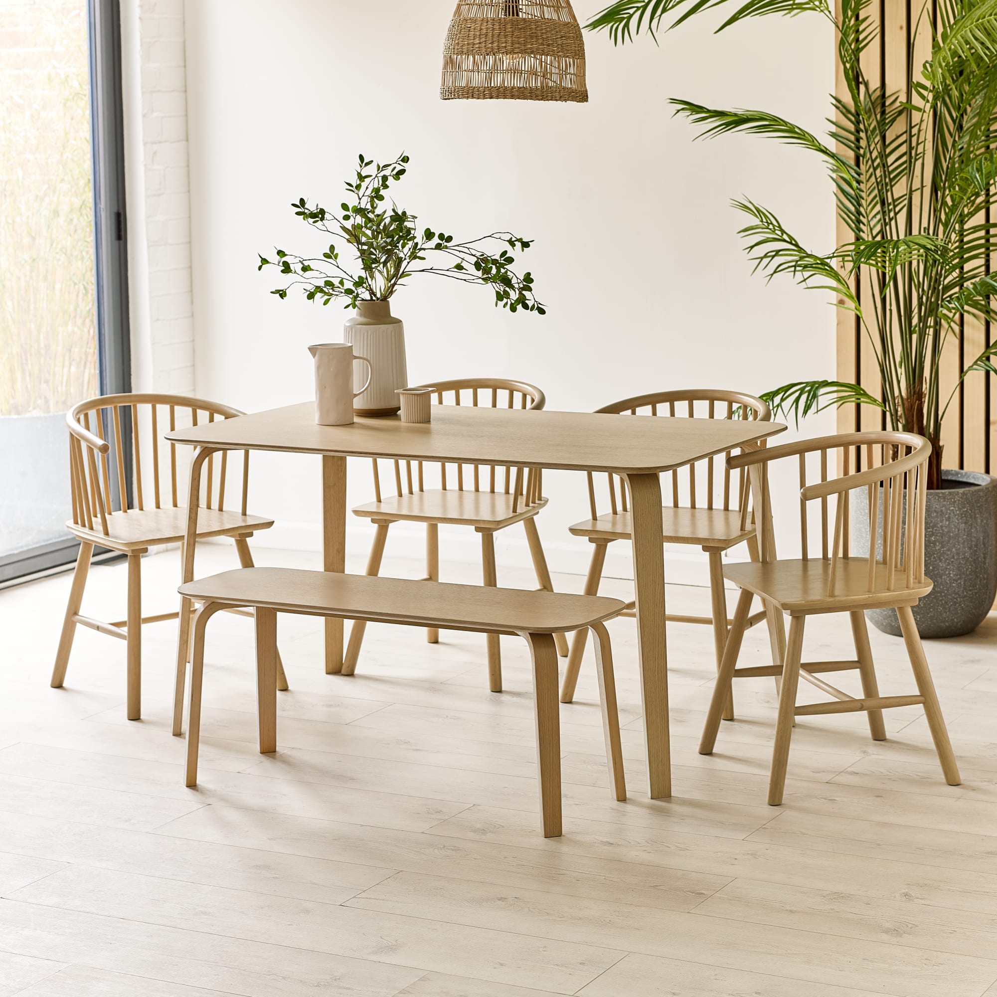 Set of 2 Kaito Oak Dining Chairs