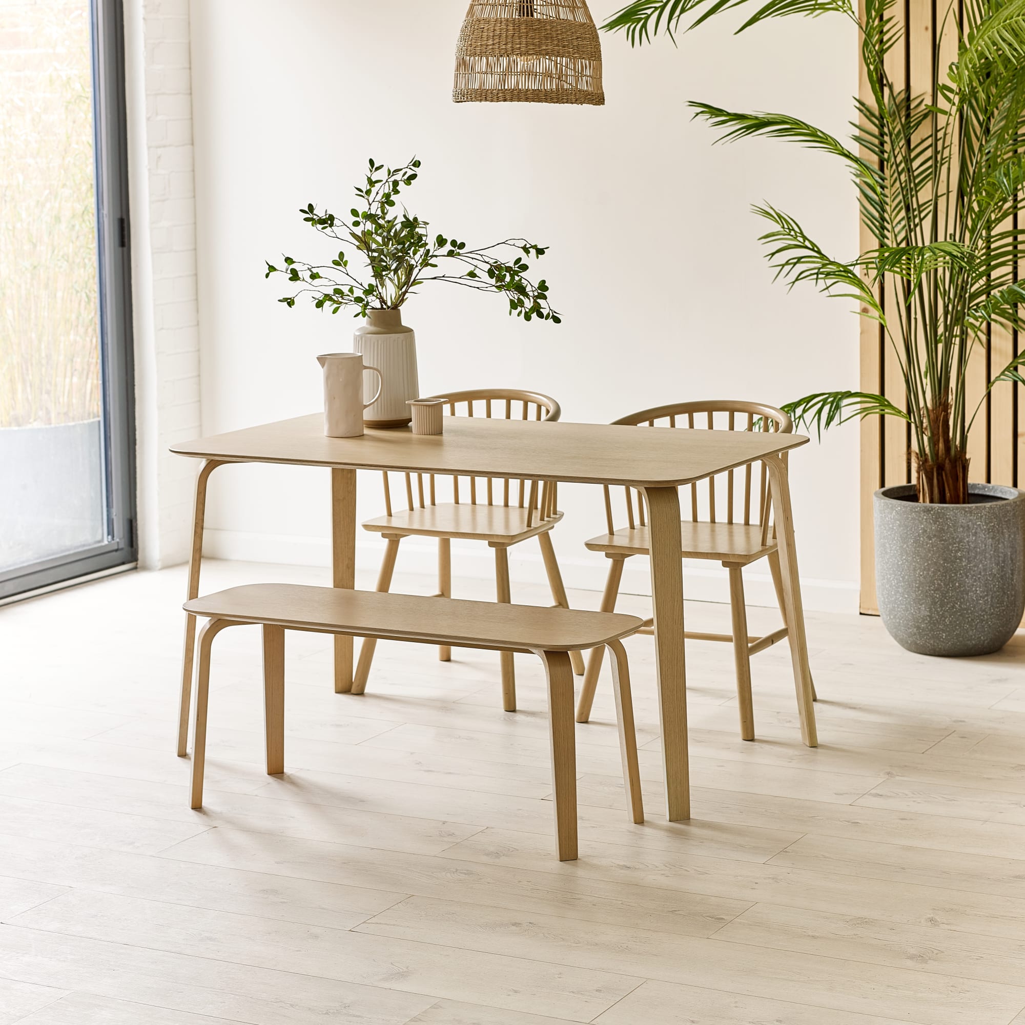 Set of 2 Kaito Oak Dining Chairs