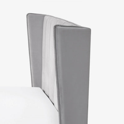 Katie Grey Velvet Upholstered 150cm Kingsize Bed