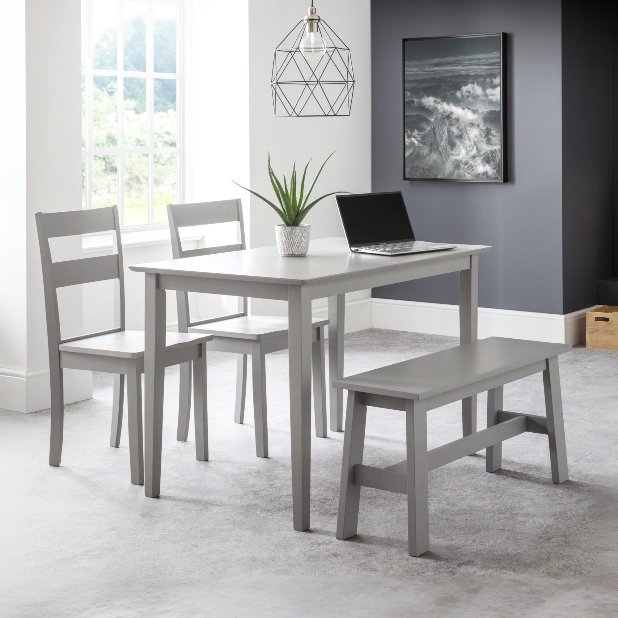 Kobe Compact Rectangular Table - Torino Grey