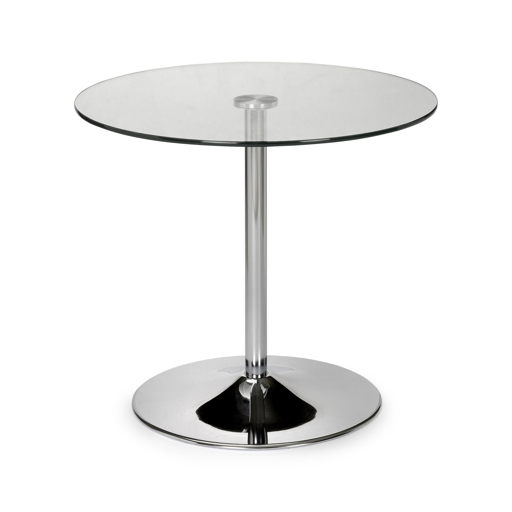 Kudos Chrome & Glass Pedestal Table