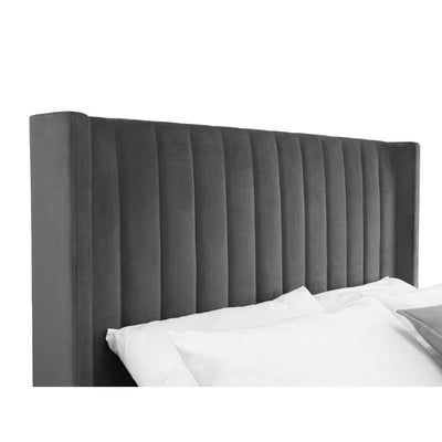 Langham Ottoman Storage 135cm Double Bed - Grey