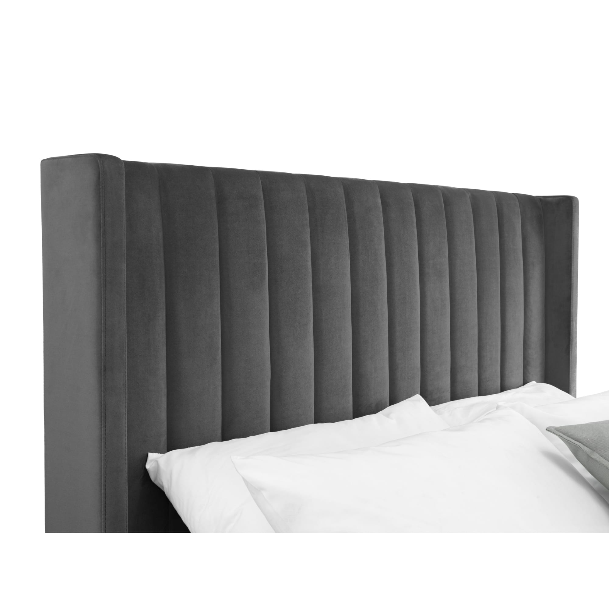 Langham Ottoman Storage 150cm King Bed - Grey
