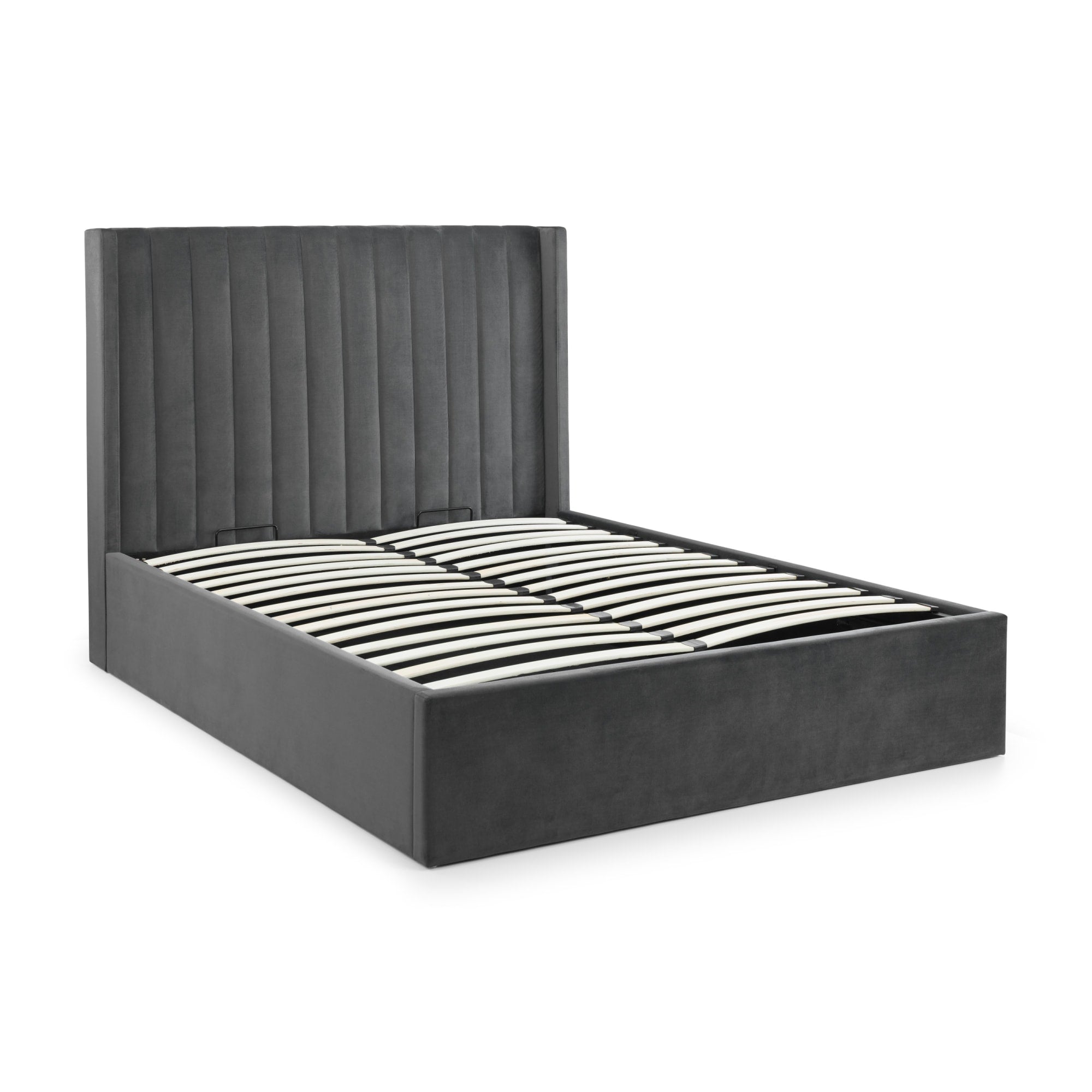 Langham Ottoman Storage 150cm King Bed - Grey