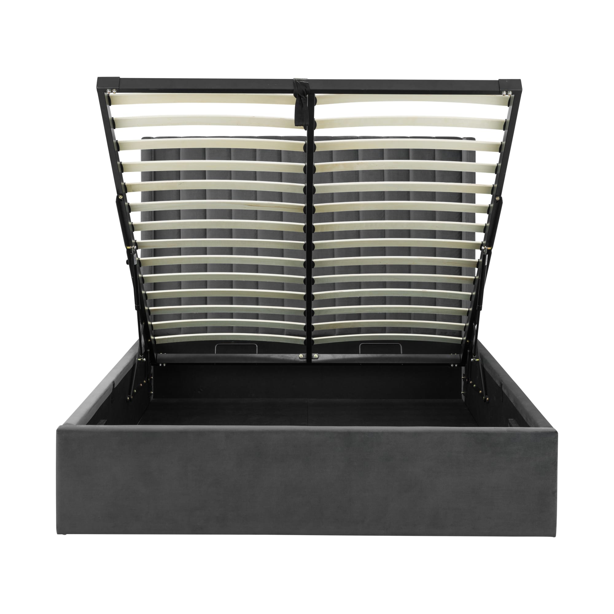 Langham Ottoman Storage 150cm King Bed - Grey