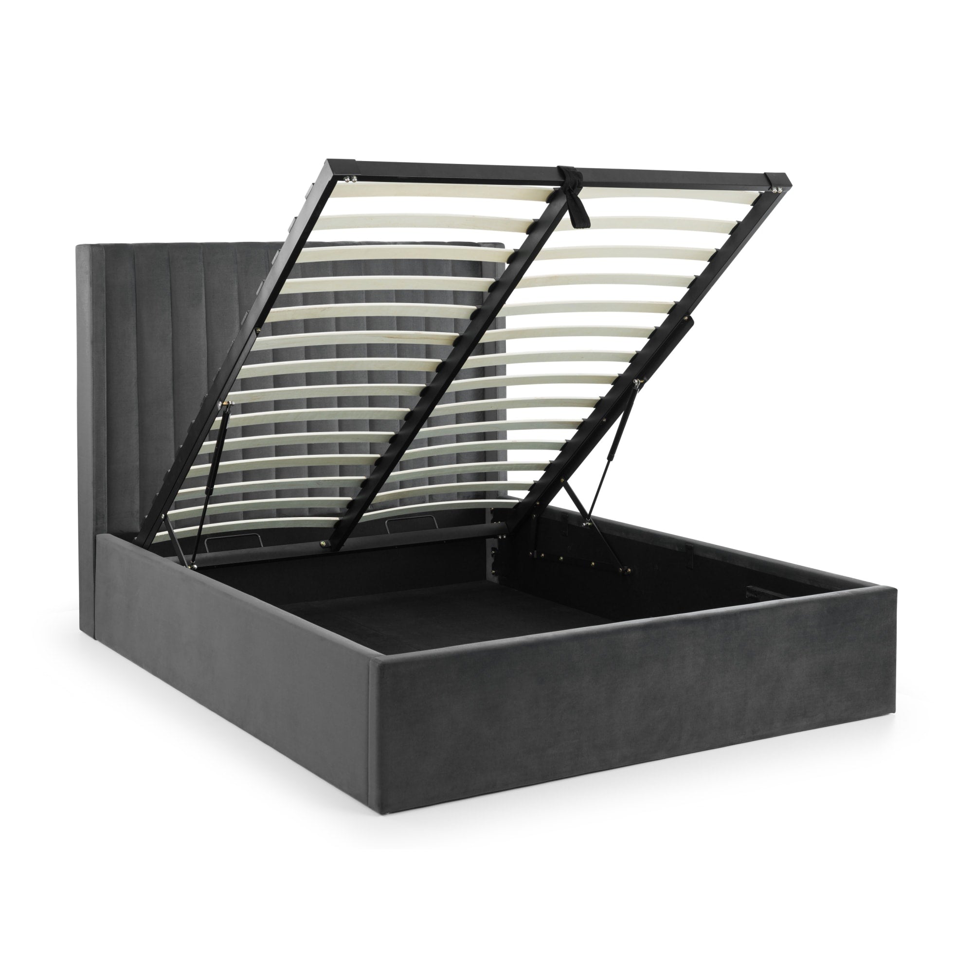 Langham Ottoman Storage 180cm Superking Bed - Grey