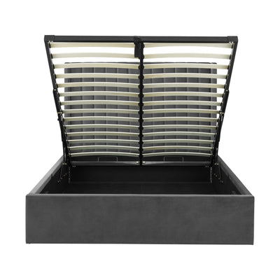 Langham Ottoman Storage 180cm Superking Bed - Grey