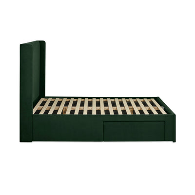 Leila Bottle Green Dual Storage Door 135cm Double Bed