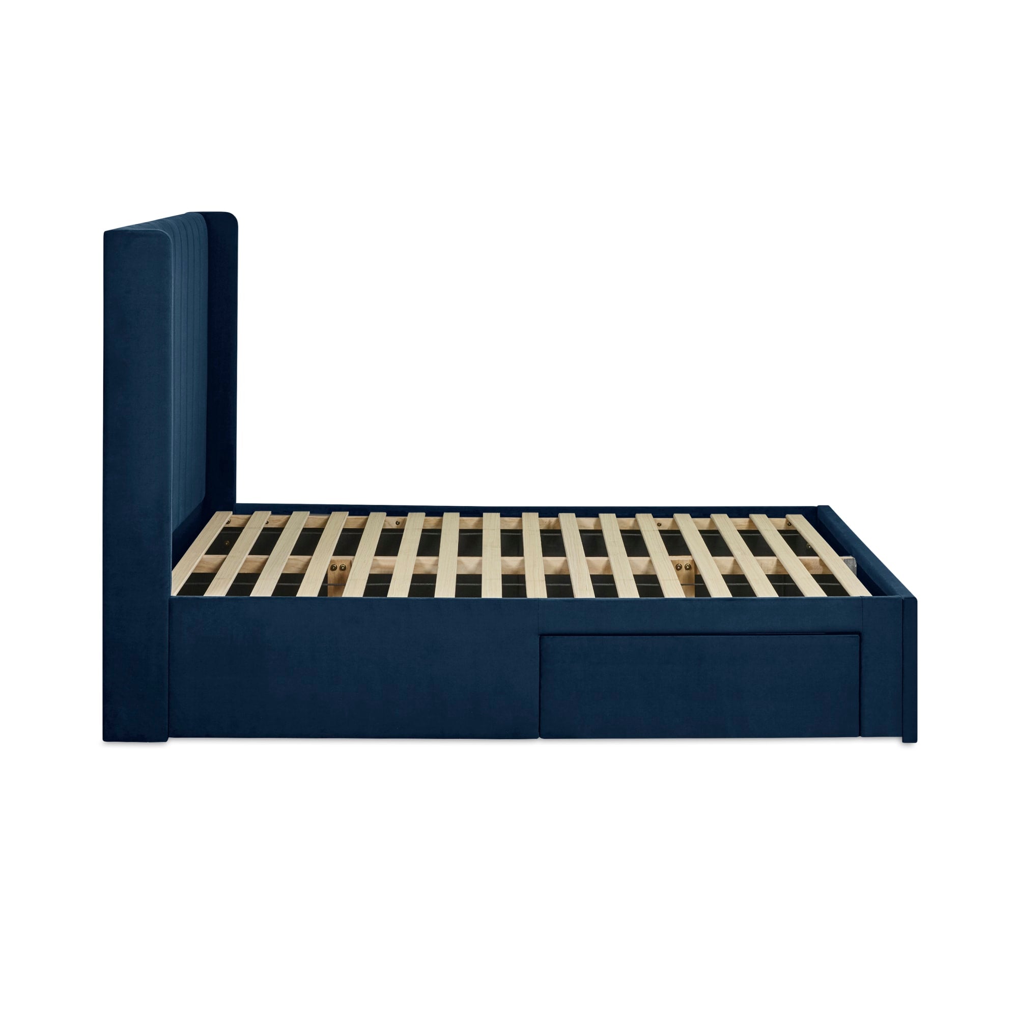 Leila Royal Blue Dual Storage Door 135cm Double Bed
