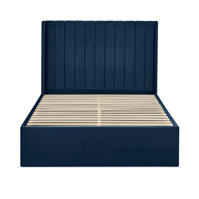 Leila Royal Blue Dual Storage Door 150cm Kingsize Bed