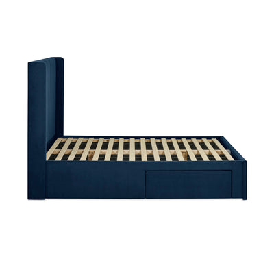 Leila Royal Blue Dual Storage Door 150cm Kingsize Bed