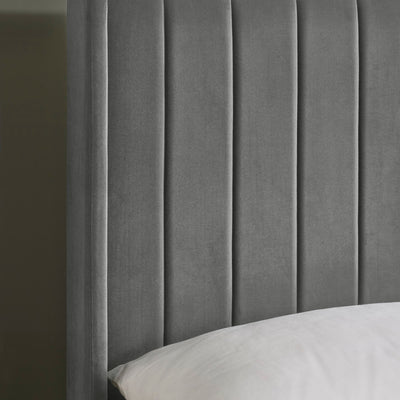 Leila Steel Grey Dual Storage Door 135cm Double Bed