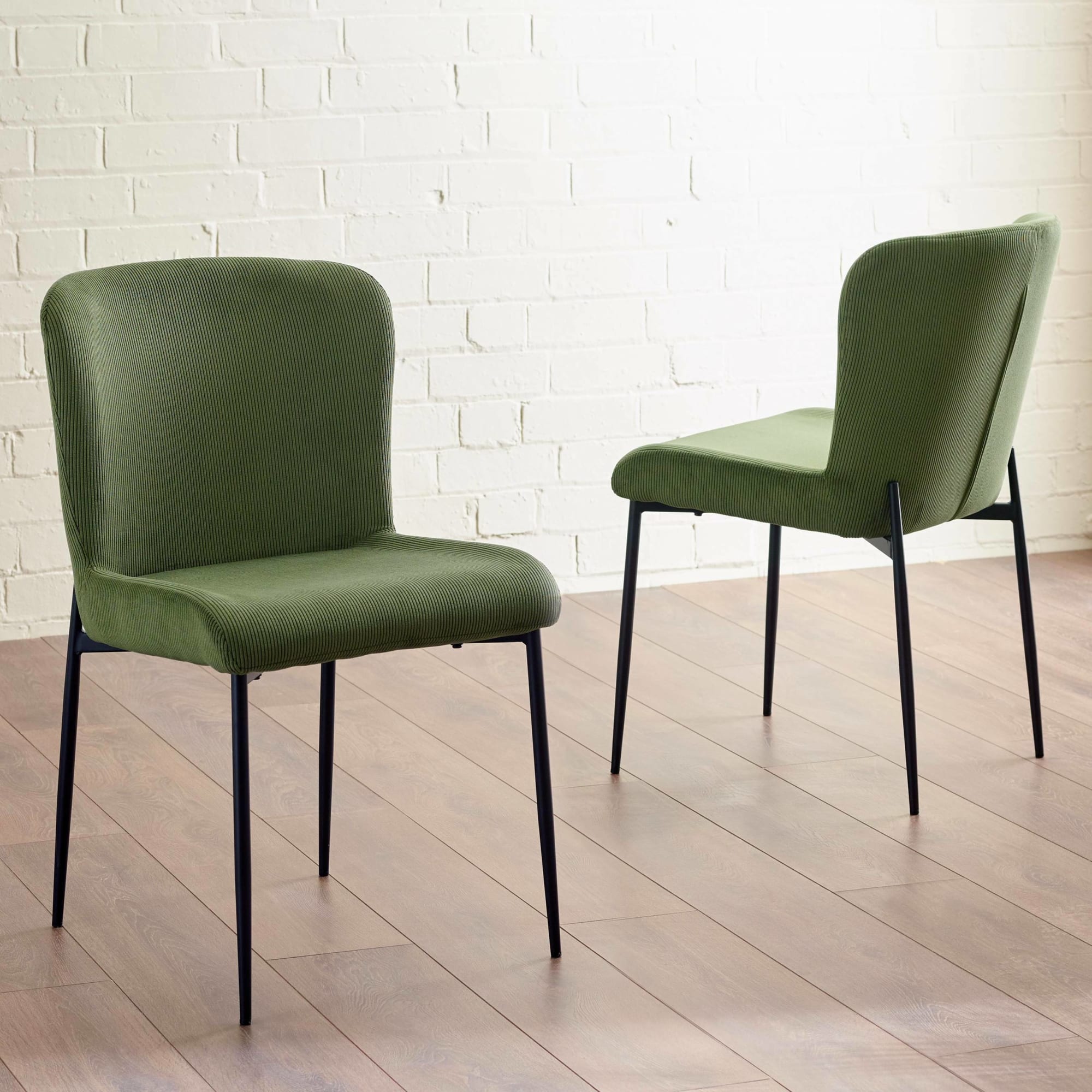 Set of 2 Leonie Dining Chairs - Green