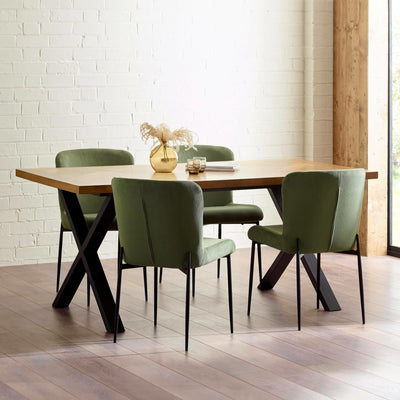 Set of 2 Leonie Dining Chairs - Green