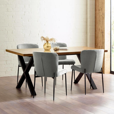 Set of 2 Leonie Dining Chairs - Grey