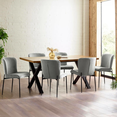 Set of 2 Leonie Dining Chairs - Grey