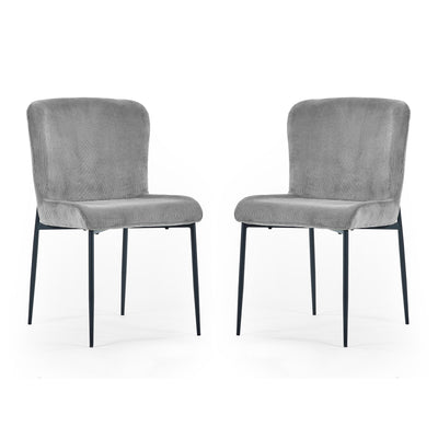 Set of 2 Leonie Dining Chairs - Grey