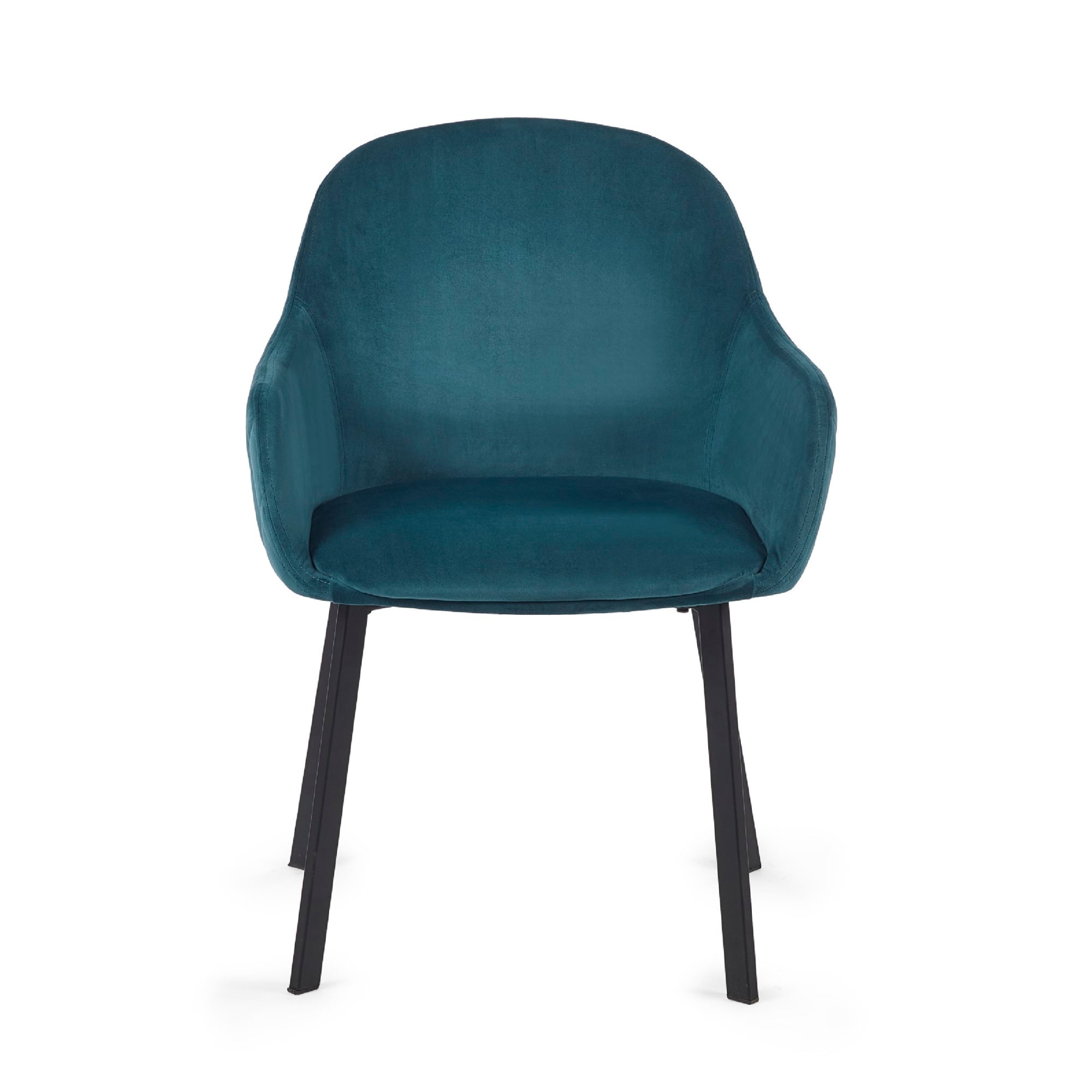 Set Of 2 Lima Dining Chairs - Teal Velvet